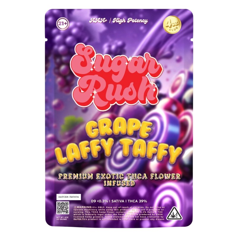 SUGAR RUSH 1G THC-P DISPOSABLE 5PK- GRAPE LAFFY TAFFY (S)