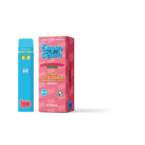 SUGAR RUSH 1G THC-P DISPOSABLE 5PK- STRAWBERRY GUAVA (H)