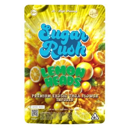 SUGAR RUSH 3.5G BAGS 32CT 4OZ CLUB- LEMON HEADS