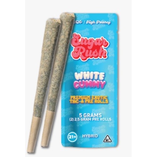 SUGAR RUSH 5G PREROLLS 2PC/10PK- WHITE GUMMY (H)