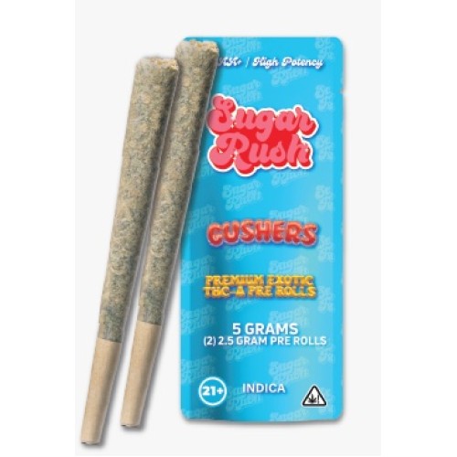 SUGAR RUSH 5G PREROLLS 2PC/10PK- GUSHERS (I)