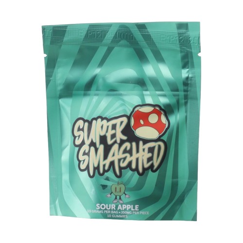 SUPER SMASHED MUSHROOM GUMMIES 10PK/350MG- SOUR APPLE
