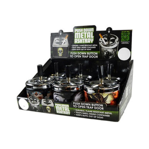 Smokezilla Pushdown Ashtray Mix C Display #024446