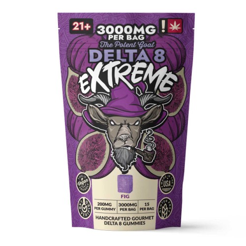 THE POTENT GOAT GUMMIES EXTREME DELTA 8 3000MG/BAG FIG