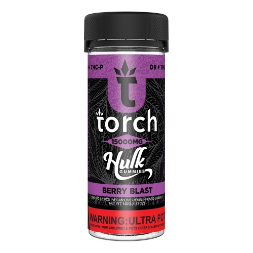 TORCH HULK D9+THCP LIVE RESIN VEGAN GUMMIES - BERRY BLAST