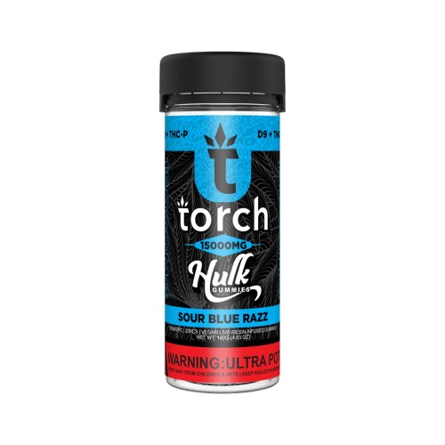 TORCH HULK D9+THCP LIVE RESIN VEGAN GUMMIES - SOUR BLUE RAZZ