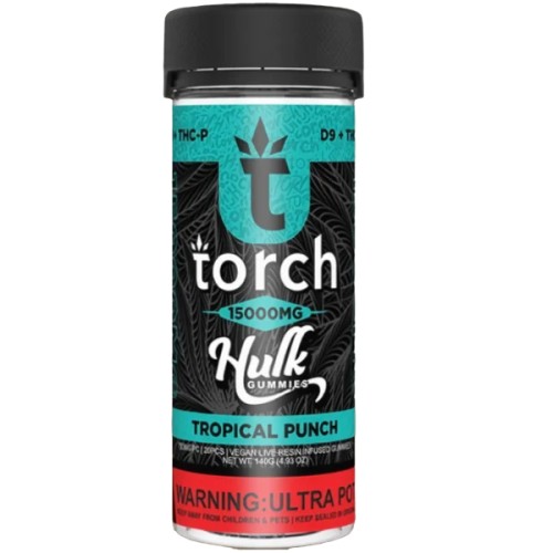 TORCH HULK D9+THCP LIVE RESIN VEGAN GUMMIES - TROPICAL PUNCH