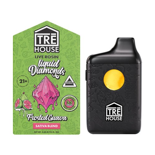 TRE HOUSE 3.5G 6CT LIQUID DIAMONDS SATIVA BLEND- FROSTED GUAVA