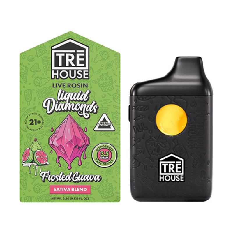 TRE HOUSE 3.5G 6CT LIQUID DIAMONDS SATIVA BLEND- FROSTED GUAVA