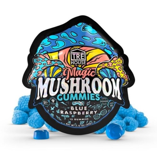 TREHOUSE MAGIC MUSHROOM GUMMIES 10PC- BLUE RASPBERRY
