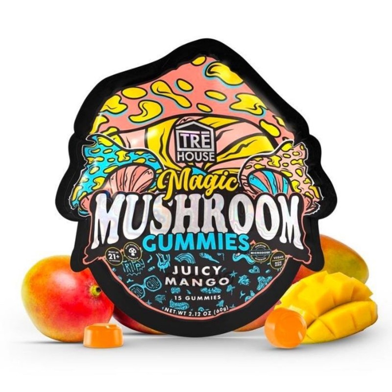 TREHOUSE MAGIC MUSHROOM GUMMIES 10PC- JUICY MANGO