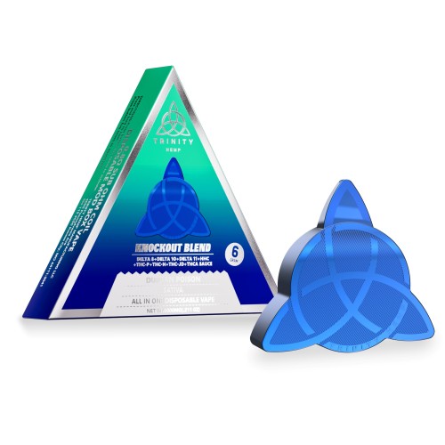 TRINITY HEMP ALL IN ONE KNOCKOUT BLEND.8 SUB OHM COIL- DURBAN POISON (S)