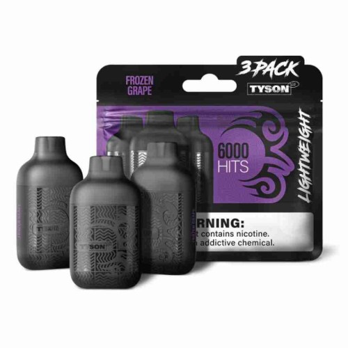 TYSON 2.0 LIGHTWEIGHT 3PACK 6000 HITS- FROZEN GRAPE