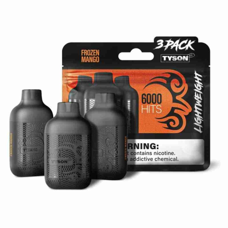TYSON 2.0 LIGHTWEIGHT 3PACK 6000 HITS- FROZEN MANGO