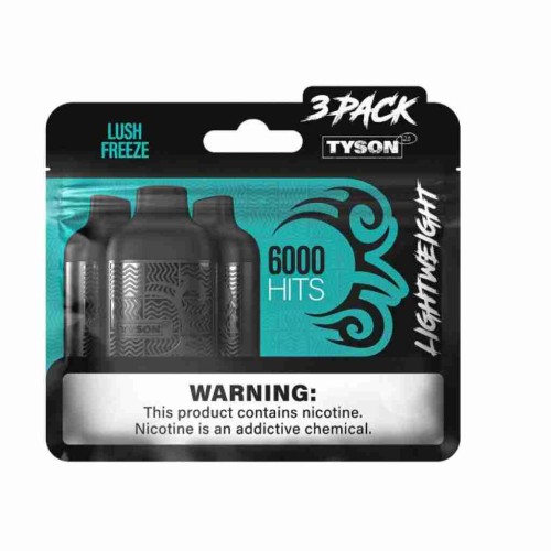 TYSON 2.0 LIGHTWEIGHT 3PACK 6000 HITS- LUSH FREEZE