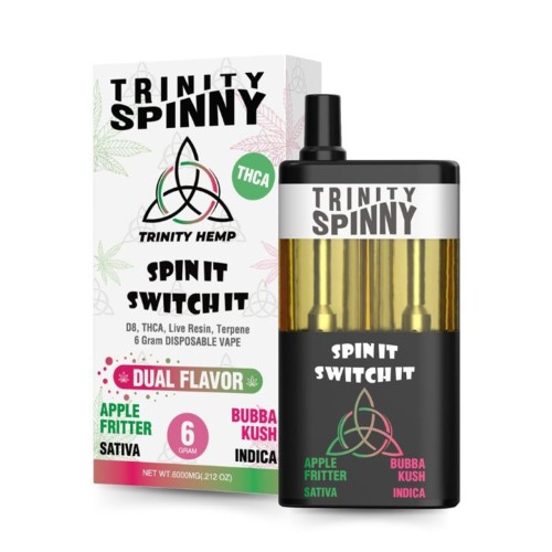 Trinity Spinny 6G THC-A Disposable - Apple Fritter + Bubba Kush