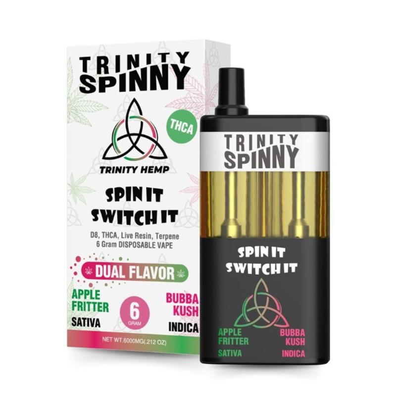 Trinity Spinny 6G THC-A Disposable - Apple Fritter + Bubba Kush