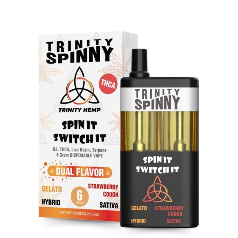 Trinity Spinny 6G THC-A Disposable - Gelato + Strawberry Cough