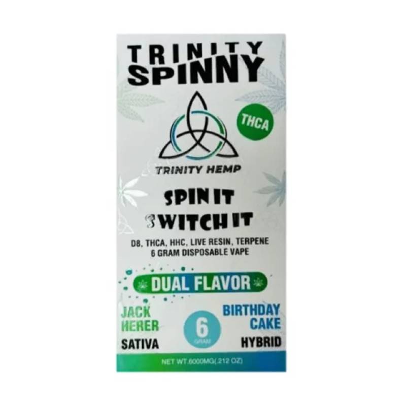 Trinity Spinny 6G THC-A Disposable - Jack Herer + Birthday Cake