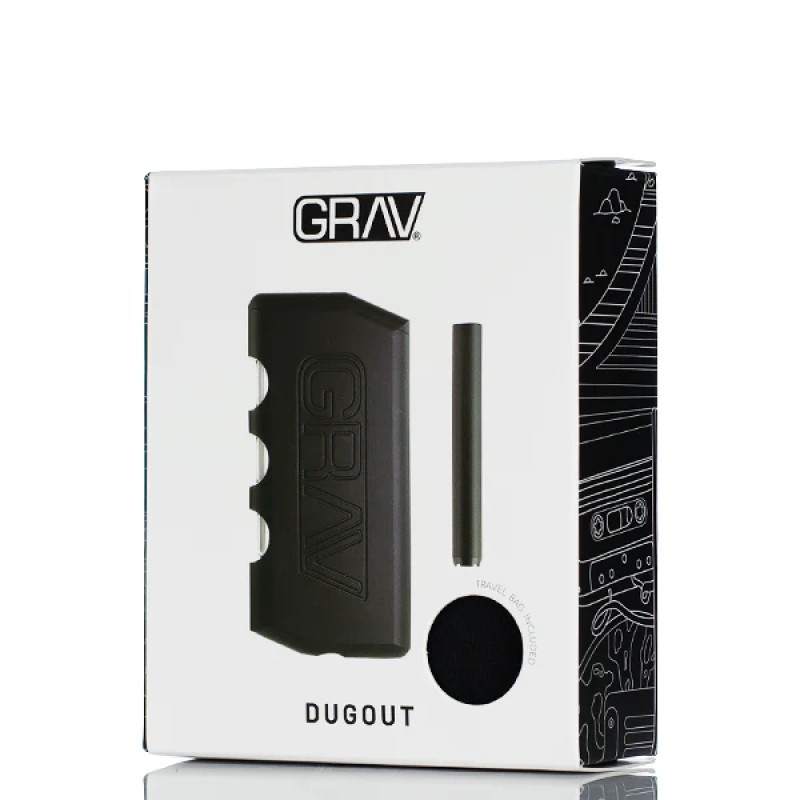 UBER 3.75" CNC ALUMINUM DUGOUT W/ BAT & TRAVEL CASE - BLACK