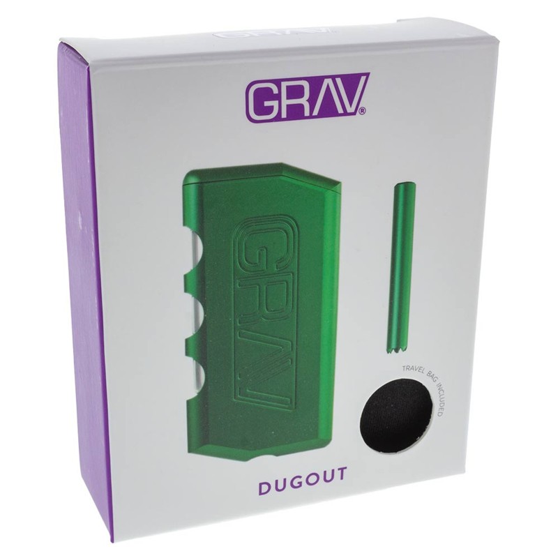 UBER 3.75" CNC ALUMINUM DUGOUT W/ BAT & TRAVEL CASE - GREEN