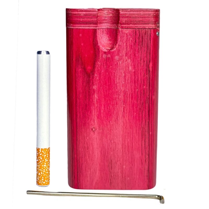 UBER 3.75" CNC ALUMINUM DUGOUT W/ BAT & TRAVEL CASE - RED