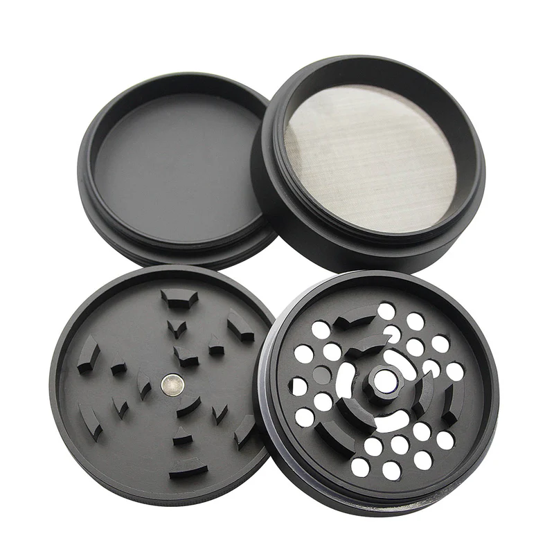 UBER 3.0 GRINDER 2" 4PC CNC W/SCREEN- BLACK
