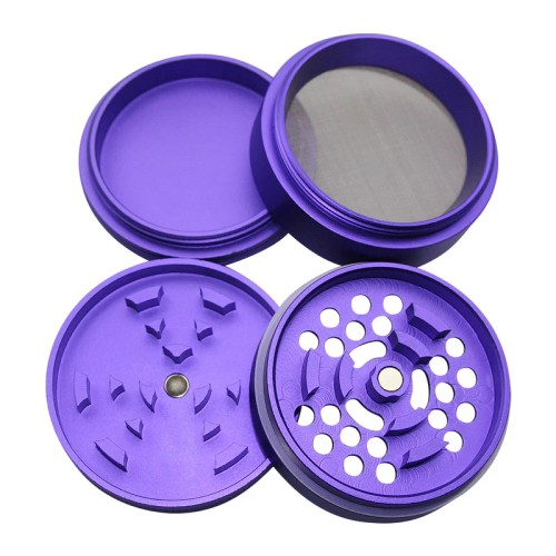 UBER 3.0 GRINDER 2" 4PC CNC W/SCREEN- PURPLE