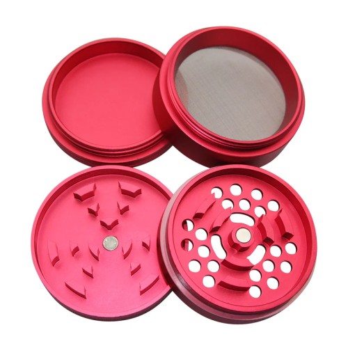 UBER 3.0 GRINDER 2.5" 4PC CNC W/SCREEN- RED