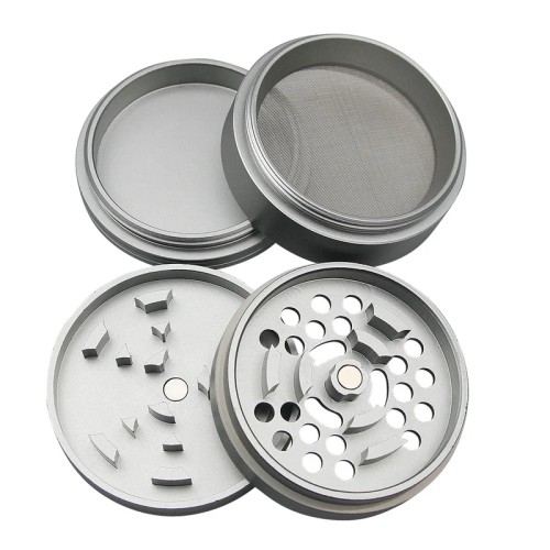 UBER 3.0 GRINDER 2" 4PC CNC W/SCREEN- SILVER