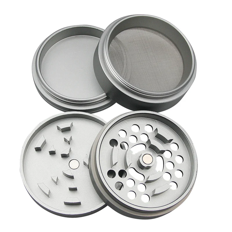 UBER 3.0 GRINDER 2" 4PC CNC W/SCREEN- SILVER