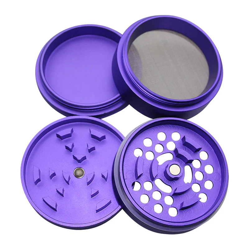 UBER 4.0 GRINDER 4PC 2.5" 63MM CNC W/WINDOW- VIOLET
