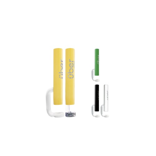 UBER GLASS 4&quot; CONCENTRATE CHILLUM TASTER - ASST COLORS