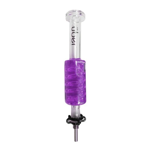 UBER GLASS 6" FREEZEABLE NECTAR COLLECTOR STRAW- PURPLE