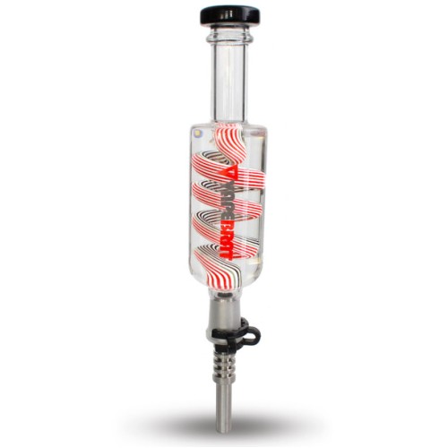 UBER GLASS 6" FREEZEABLE NECTAR COLLECTOR STRAW- RED