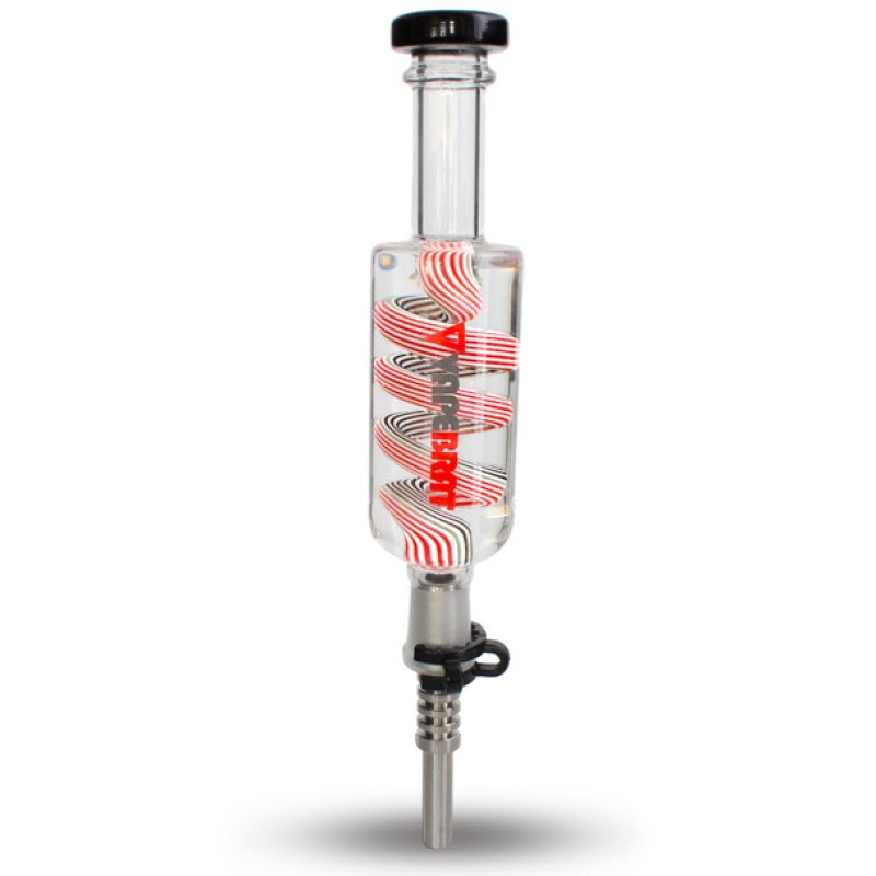UBER GLASS 6" FREEZEABLE NECTAR COLLECTOR STRAW- RED