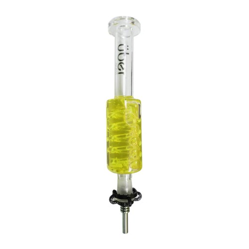 UBER GLASS 6" FREEZEABLE NECTAR COLLECTOR STRAW- YELLOW