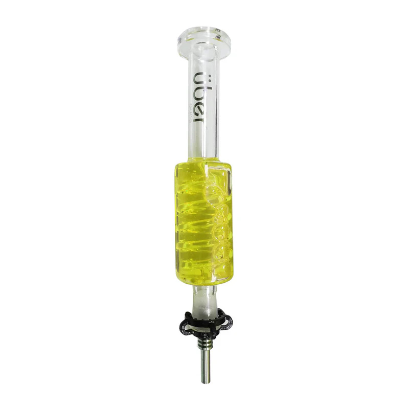 UBER GLASS 6" FREEZEABLE NECTAR COLLECTOR STRAW- YELLOW