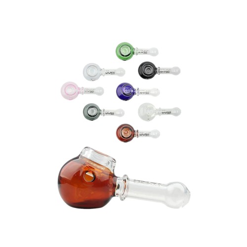 UBER GLASS C/T 4" SPOON BUILT-IN SCREEN W/ MARIA RINGS - ASSORTED COLORS