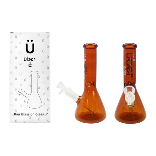 UBER GOG 8" (38X4MM) WATERPIPE- AMBER