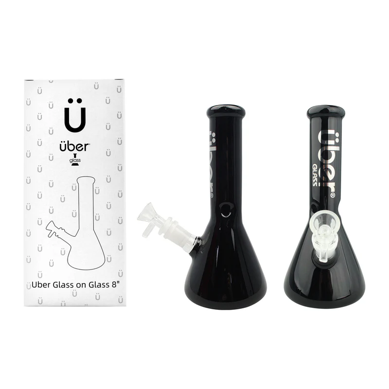 UBER GOG 8" (38X4MM) WATERPIPE- SMOKY BLACK
