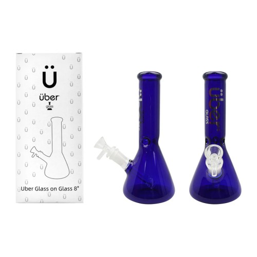 UBER GOG 8" BEAKER WATERPIPE- BLUE