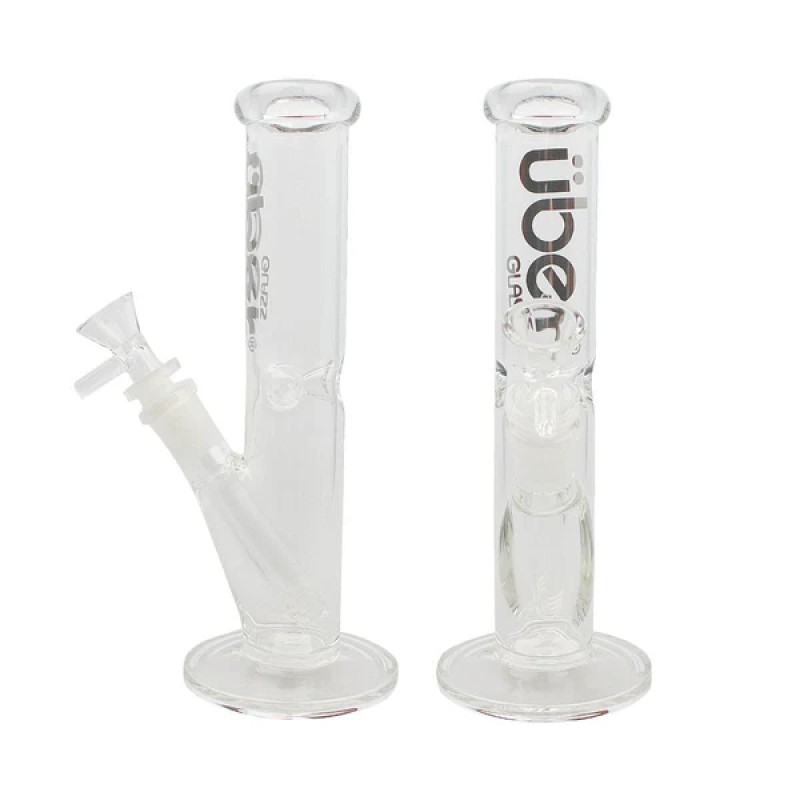 UBER GOG 9" 5MM STRAIGHT ICE PINCH WATERPIPE- CLEAR