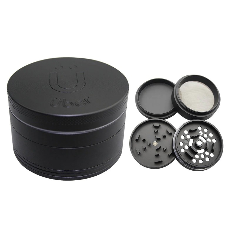 UBER GRINDER ALUMINUM 3PC 2.5" 63MM- BLACK