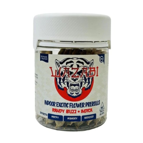 WAZABI 1.25G 50PC INDOOR THCA PREROLLS- RANDY BUZZ (I)