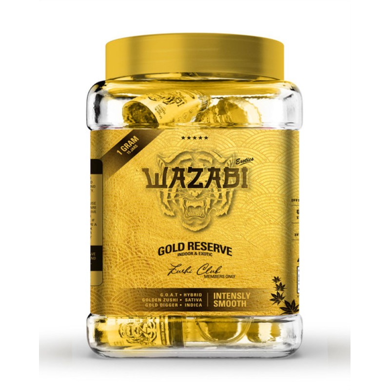 WAZABI 1G GOLD RESERVE THCA FLOWER 15CT/JAR MIX