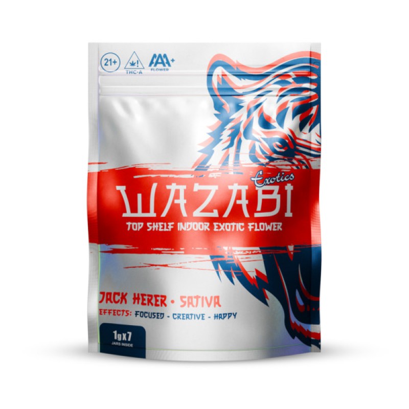 WAZABI THCA 1G FLOWER BAG 7PC- JACK HERER (S)