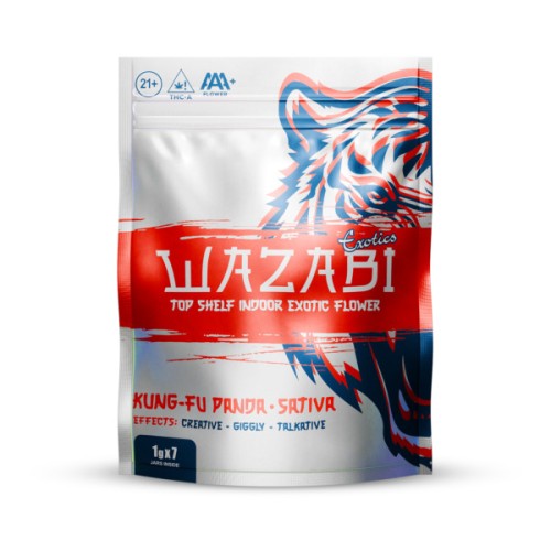 WAZABI THCA 1G FLOWER BAG 7PC- KUNG-FU PANDA (S)