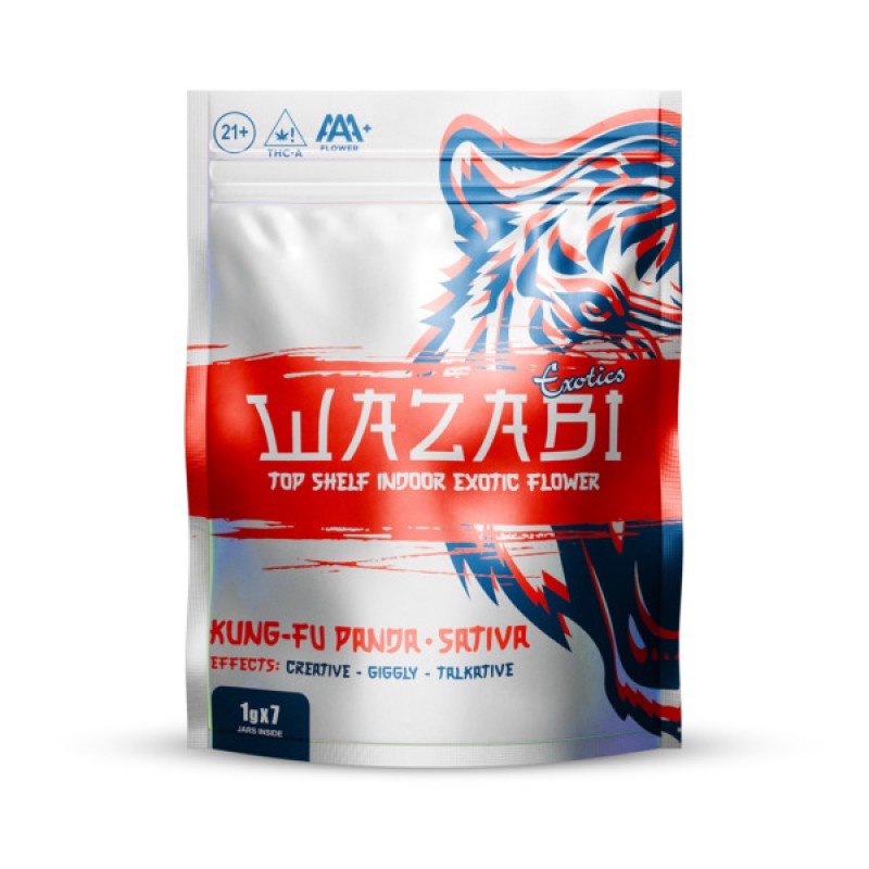 WAZABI THCA 1G FLOWER BAG 7PC- KUNG-FU PANDA (S)