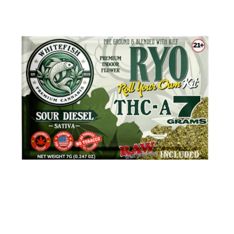 WHITEFISH RYO 7G THC-A FLOWER - SOUR DIESEL (S)